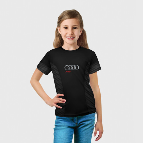 Детская футболка 3D Ауди, цвет 3D печать - фото 5