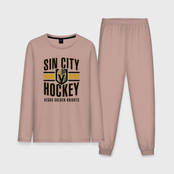 Мужская пижама с лонгсливом хлопок Sin City Hockey