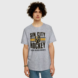 Мужская футболка хлопок Oversize Sin City Hockey - фото 2