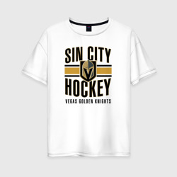 Женская футболка хлопок Oversize Sin City Hockey