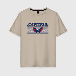 Женская футболка хлопок Oversize Capitals 1974