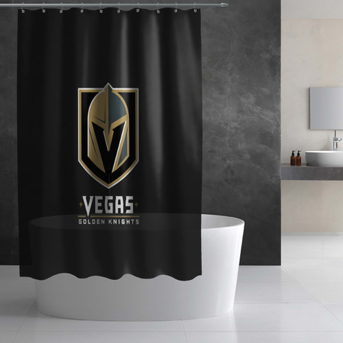 Штора 3D для ванной Vegas Golden Knights - фото 2