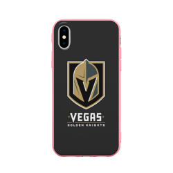 Чехол для iPhone X матовый Vegas Golden Knights