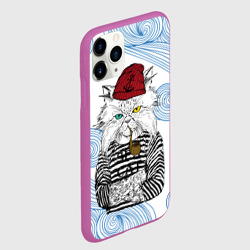 Чехол для iPhone 11 Pro матовый Лесной кот моряк - фото 2