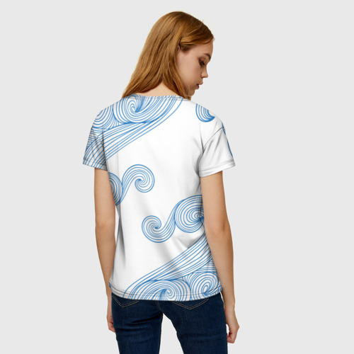 Женская футболка 3D Лесной кот моряк, цвет 3D печать - фото 4