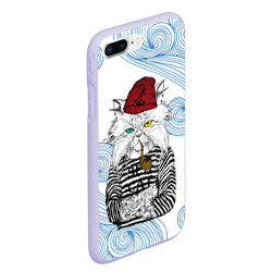 Чехол для iPhone 7Plus/8 Plus матовый Лесной кот моряк - фото 2