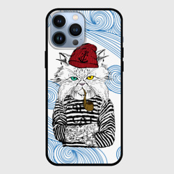 Чехол для iPhone 13 Pro Max Лесной кот моряк