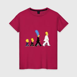 Женская футболка хлопок Симпсоны