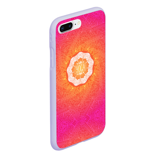 Чехол для iPhone 7Plus/8 Plus матовый Солнечная мандала, цвет светло-сиреневый - фото 3