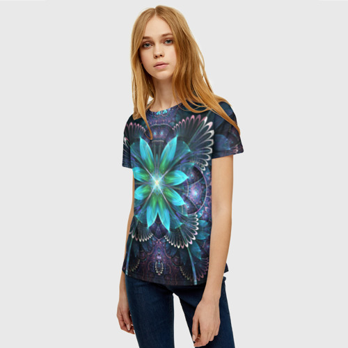 Женская футболка 3D Астральная мандала, цвет 3D печать - фото 3