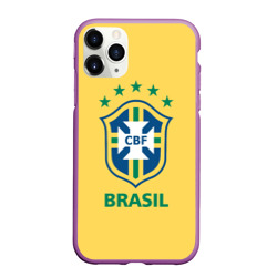 Чехол для iPhone 11 Pro Max матовый Сборная Бразилии
