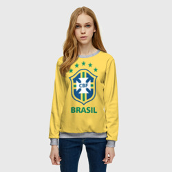 Женский свитшот 3D Сборная Бразилии - фото 2