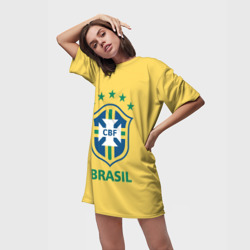 Платье-футболка 3D Сборная Бразилии - фото 2