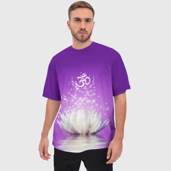 Мужская футболка oversize 3D Лотос просветления - фото 2