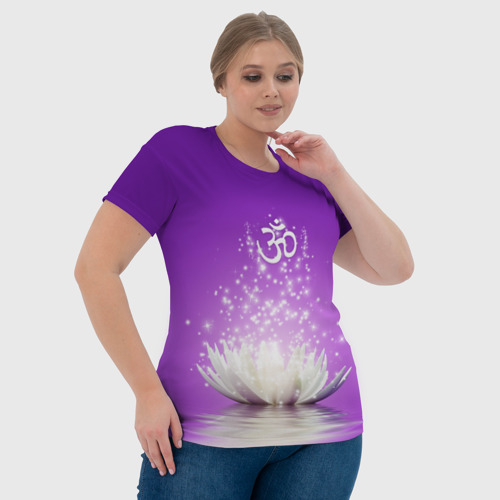 Женская футболка 3D с принтом Лотос просветления, фото #4