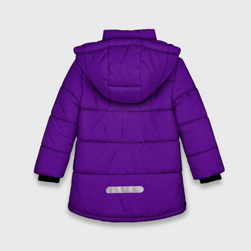 Зимняя куртка для девочек 3D Лотос просветления, цвет черный - фото 2