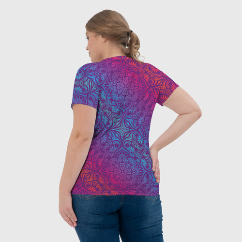 Женская футболка 3D с принтом Роскошный Ом, вид сзади #2