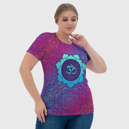 Женская футболка 3D с принтом Роскошный Ом, фото #4