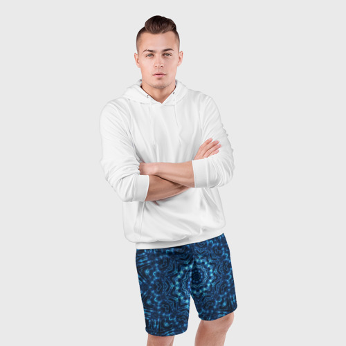 Мужские шорты спортивные Космическая мандала, цвет 3D печать - фото 5