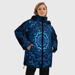 Женская зимняя куртка Oversize Космическая мандала - фото 2
