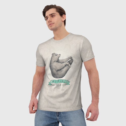 Мужская футболка 3D Утренняя Йога - фото 3
