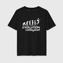Женская футболка хлопок Oversize Evoluon volleyball