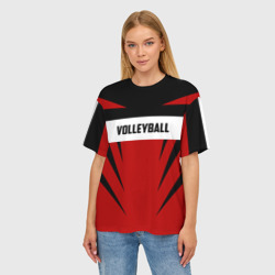 Женская футболка oversize 3D Volleyball - фото 2