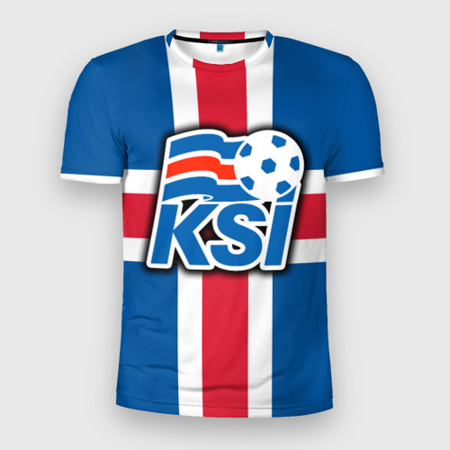 Мужская футболка 3D Slim Сборная Исландии флаг, цвет 3D печать