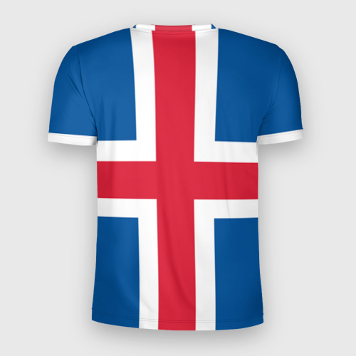 Мужская футболка 3D Slim Сборная Исландии флаг, цвет 3D печать - фото 2