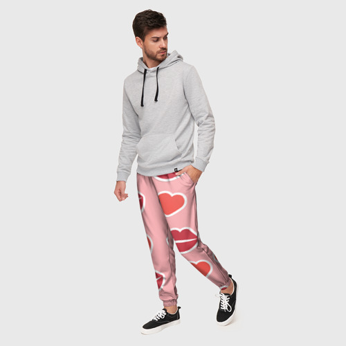 Мужские брюки 3D Love, цвет 3D печать - фото 3