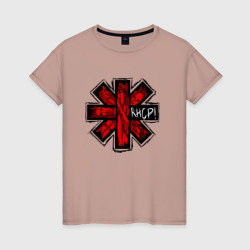 Женская футболка хлопок Red Hot Chili Peppers logo