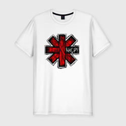 Мужская футболка хлопок Slim Red Hot Chili Peppers logo