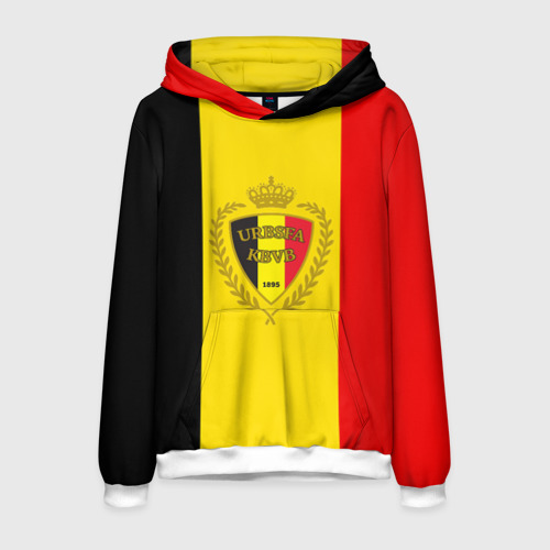 Мужская толстовка 3D Сборная Бельгии флаг, цвет белый