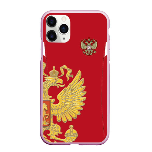 Чехол для iPhone 11 Pro Max матовый Сборная России 2018 Exclusive, цвет розовый