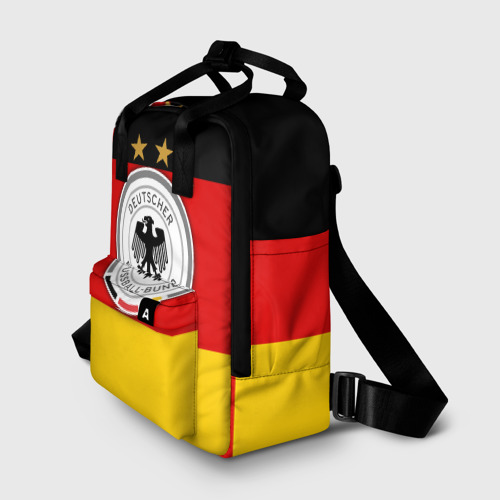 Женский рюкзак 3D с принтом Сборная Германии флаг, фото на моделе #1