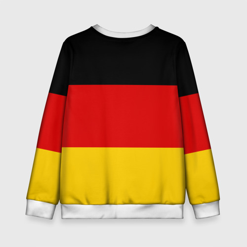 Детский свитшот 3D с принтом Сборная Германии флаг, вид сзади #1