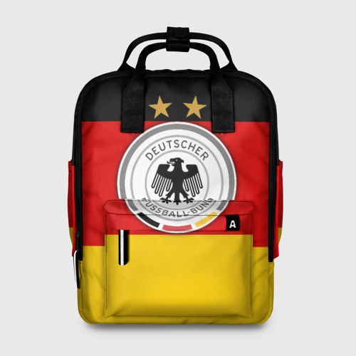 Женский рюкзак 3D с принтом Сборная Германии флаг, вид спереди #2
