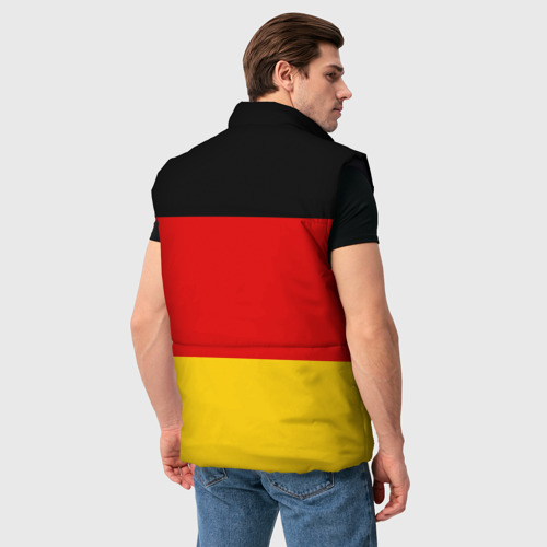 Мужской жилет утепленный 3D Сборная Германии флаг, цвет черный - фото 4