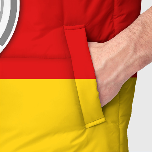Мужской жилет утепленный 3D Сборная Германии флаг, цвет черный - фото 6