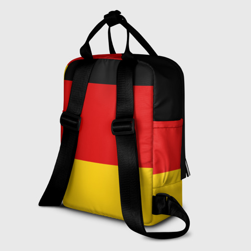 Женский рюкзак 3D с принтом Сборная Германии флаг, вид сзади #1