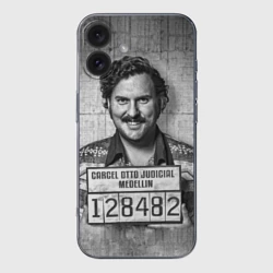 Чехол для iPhone 16 силиконовый с защитой камеры Пабло Эскобар