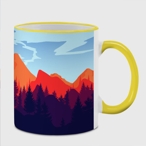 Кружка с полной запечаткой Firewatch collection, цвет Кант желтый