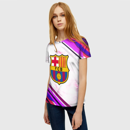Женская футболка 3D Barcelona, цвет 3D печать - фото 3