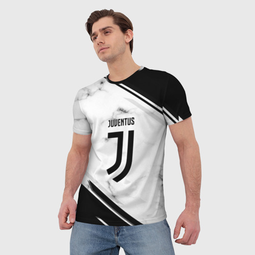 Мужская футболка 3D с принтом Juventus, фото на моделе #1