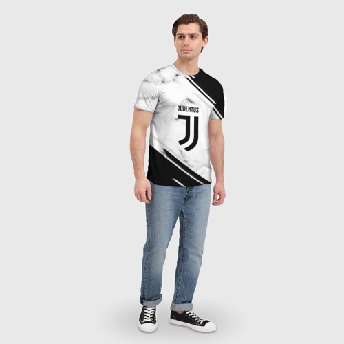 Мужская футболка 3D с принтом Juventus, вид сбоку #3