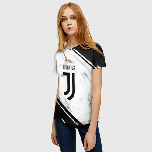 Женская футболка 3D Juventus, цвет 3D печать - фото 3