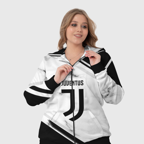 Женский костюм 3D Juventus, цвет черный - фото 7