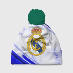 Шапка 3D c помпоном Real Madrid