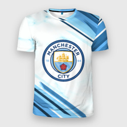 Мужская футболка 3D Slim Manchester city