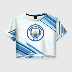 Женская футболка Crop-top 3D Manchester city